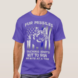 Camiseta Mísseis De Peles Ensinando Idiotas A Não Correr
