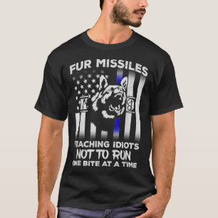 Camiseta Mísseis de peles ensinando Idiotas a Não Correrem 