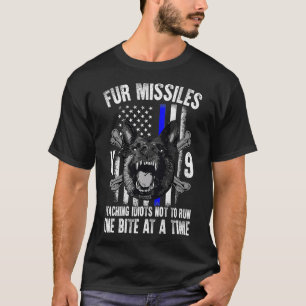 Camiseta Mísseis de peles ensinando Idiotas A Não Correrem