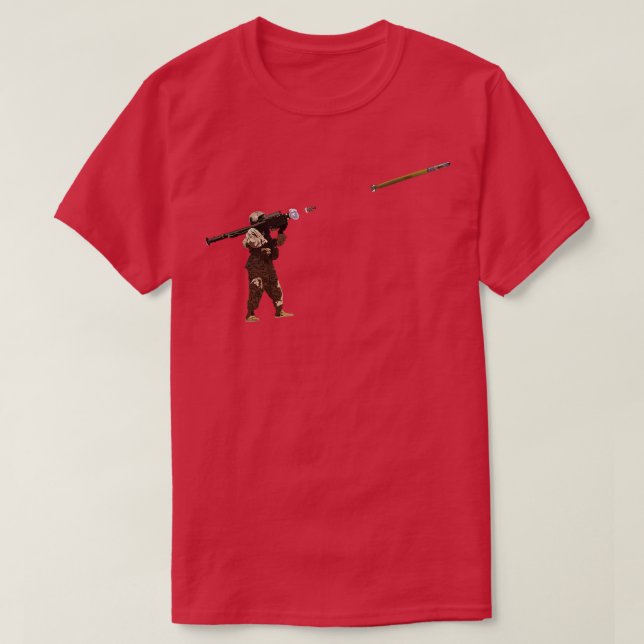 Camiseta Míssil de disparo Stinger Gunner (Frente do Design)