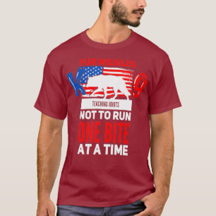 Camiseta Míssil De Peles K9 Ensinando Idiotas A Não Corre