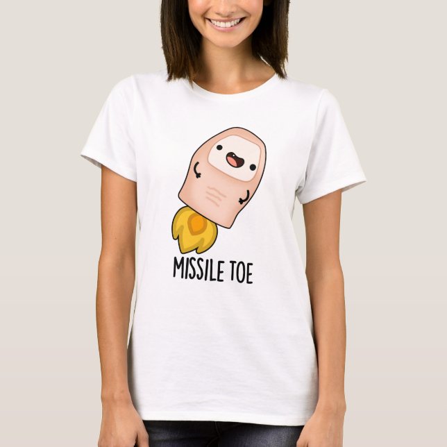 Camiseta Míssil Toe Funny Mistletoe Pun (Frente)