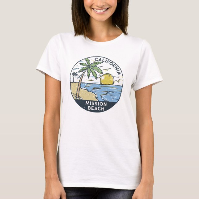 Camiseta Mission Beach San Diego California Vintage (Frente)