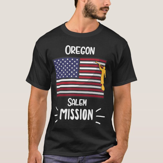 Camiseta Missionário da Missão LDS do Oregon Salem Mormon (Frente)