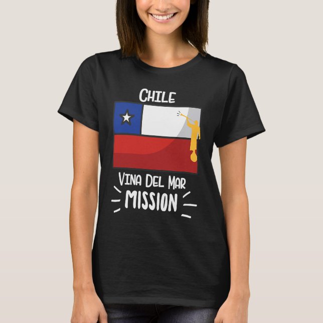 Camiseta Missionário da Missão LDS Vina del Mar Mmon do Chi (Frente)