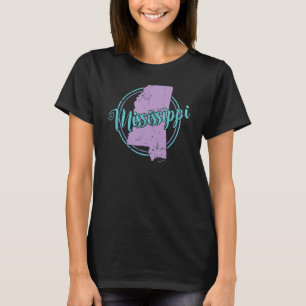 Camiseta Mississipi - Mapa dos EUA