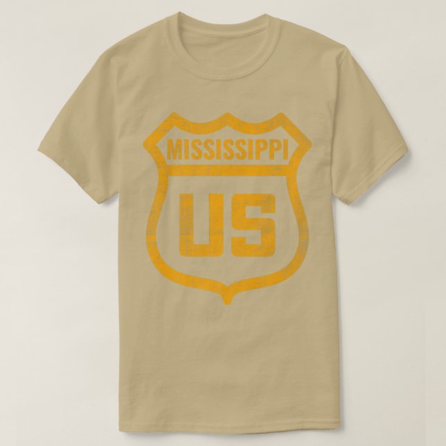 Camiseta Mississipi - Vista de meteoros aflitos na autoestr (Frente do Design)