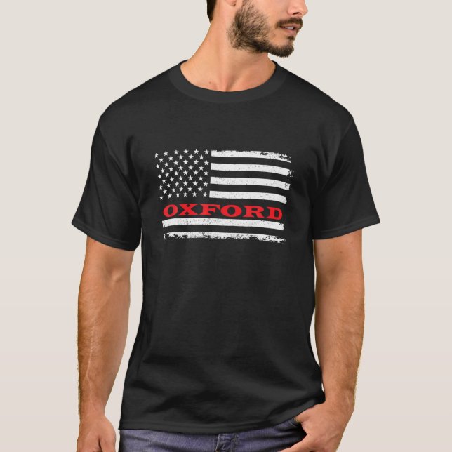 Camiseta Mississippi American Flag Oxford USA Patriotic Sou (Frente)