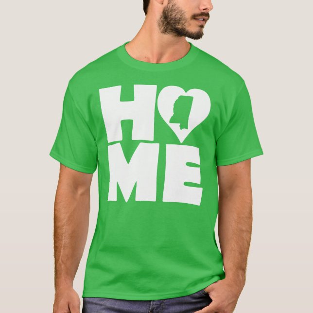 Camiseta Mississippi Home Heart State Tees (Frente)