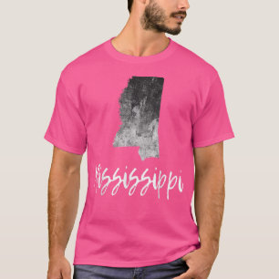 Camiseta Mississippi MS Map Grunge Vintage Graphic State Me