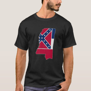Camiseta MISSISSIPPI STATE MAP MISSISSIPPI MS Flag me Roots