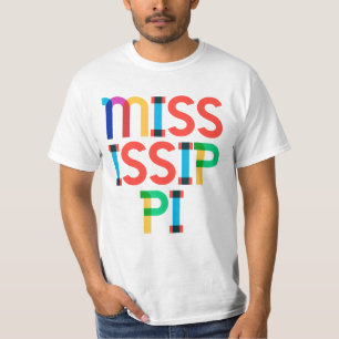 Camiseta Mississippi Vintage Retro Pop Art 80s Type