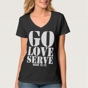 Camiseta Missões Trip Go Love Servem Bíblia Cristã Verso