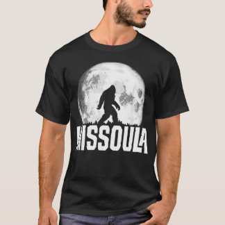 Camiseta Missoula Montana Pé Grande Vintage Lua Cheia Retro