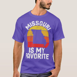 Camiseta Missouri é o meu favorito retro engraçado Sun Miss