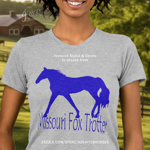 Camiseta Missouri Fox Trotter Blue Horse Silhouette