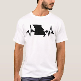 Camiseta Missouri heartbeat design unisex