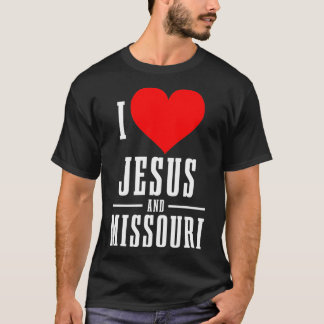 Camiseta Missouri I Love Jesus And Missouri Christian
