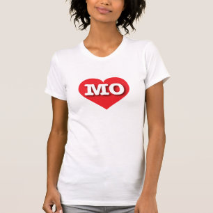Camiseta Missouri Red Heart - Eu amo MO