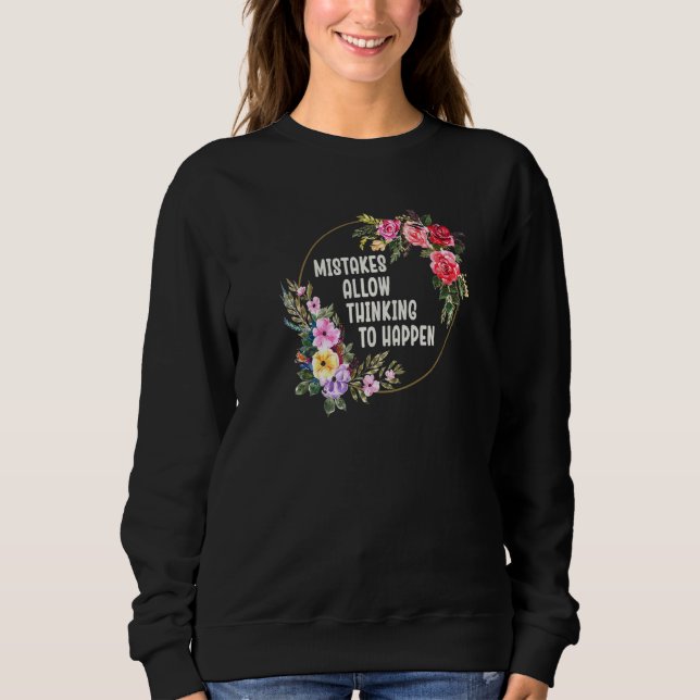 Camiseta Mistakes Allow Thinking To Happen School Math Teac (Frente)
