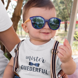 Camiseta Mister Onederful Gravata Borboleta 1º Aniversário