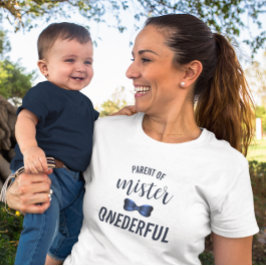 Camiseta Mister Onederful Gravata Borboleta 1º Aniversário