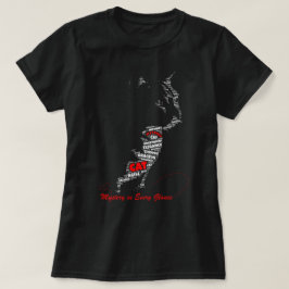 Camiseta Mistério em Cada Olhar | Arte de Tipografia de Gat