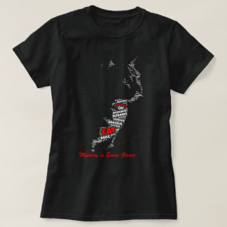 Camiseta Mistério em Cada Olhar | Arte de Tipografia de Gat