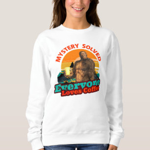 Camiseta Mistério Resolvido Todos Amam Café Bigfoot Engraça
