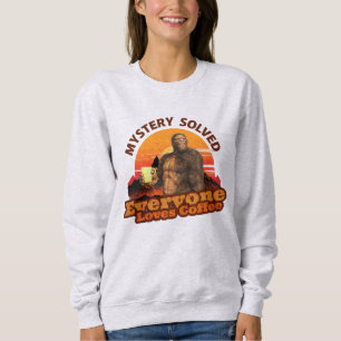 Camiseta Mistério Resolvido Todos Amam Café Bigfoot Engraça