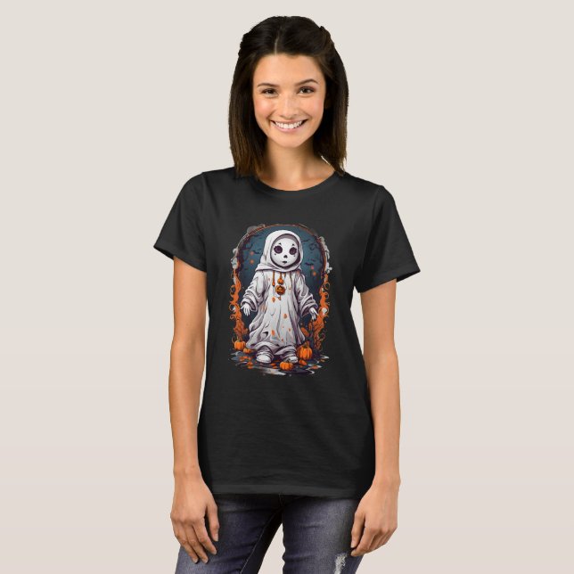 Camiseta Misteriosa Eerie Halloween Doll (Frente Completa)