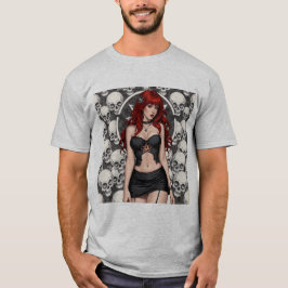 Camiseta Misteriosa Pelirroja entre Calaveras