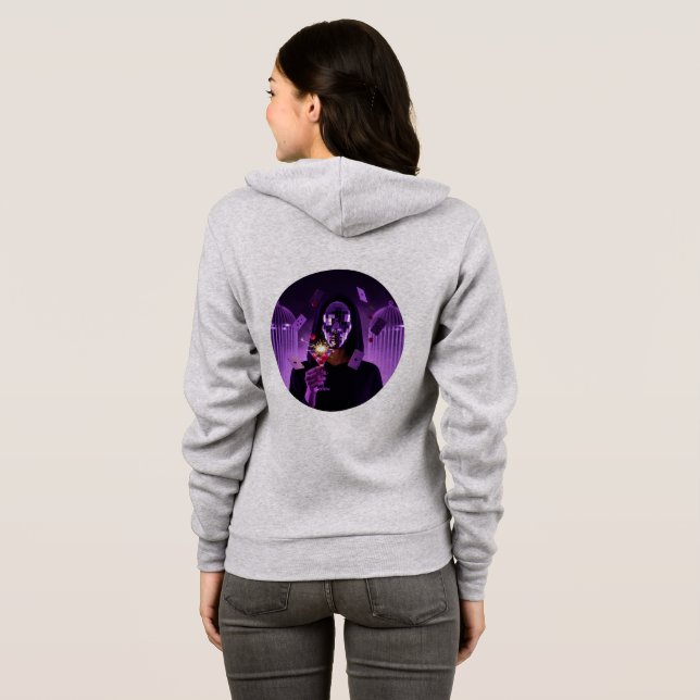 Camiseta Misterioso Hoodie Noite de Vegas 💜 🎭 (Parte Traseira Completa)