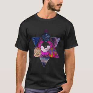Camiseta Mística de Triângulo Geométrico Sagrada