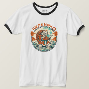 Camiseta Místico de Tartaruga Mágico Ondas Oceânicas Arte J