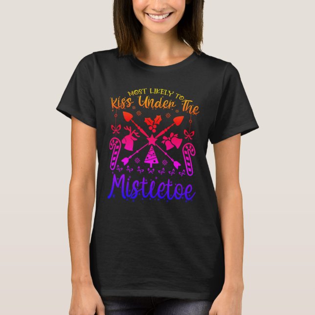 Camiseta Mistletoe design de Natal (Frente)