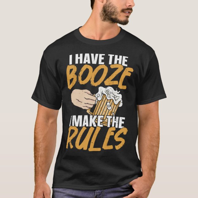 Camiseta Mistologista De Barman Eu Tenho O Booze Eu Faço O  (Frente)