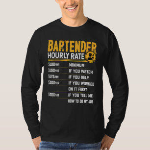 Camiseta Mistura de Barman com Barman com Taxa Horária
