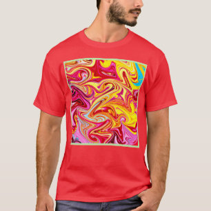 Camiseta Mistura de Cores Artísticas