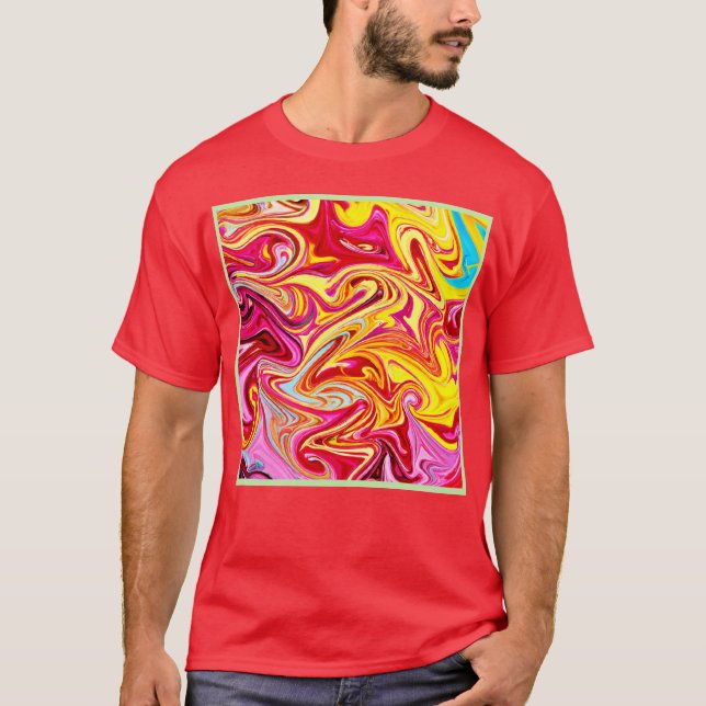 Camiseta Mistura de Cores Artísticas (Frente)
