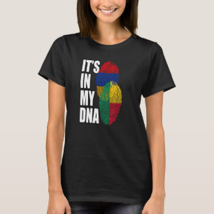Camiseta Mistura de DNA Armênio e Beninense Bandeira Heranç