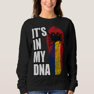 Camiseta Mistura de DNA da Bandeira do Chade e da Albânia P