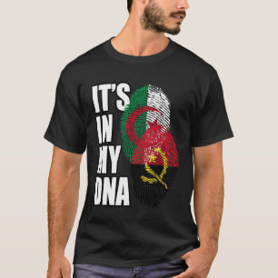Camiseta Mistura de DNA da Bandeira do Patrimônio Angolano 