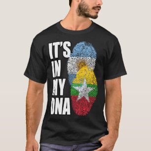 Camiseta Mistura de DNA da Bandeira do Patrimônio Birmanês 