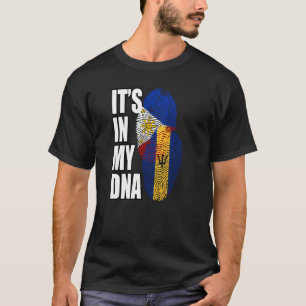 Camiseta Mistura de DNA de Barbadiano e Filipino Bandeira H