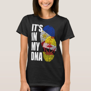 Camiseta Mistura de DNA de Brunei e Filipino Bandeira Patri