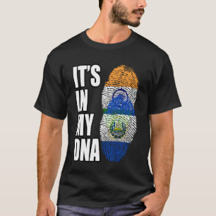 Camiseta Mistura de DNA de Indiano e Salvadorenho Bandeira