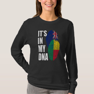 Camiseta Mistura de DNA de Neerlandês e Beninense Bandeira 