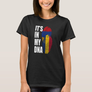 Camiseta Mistura de DNA do Chade e Armênia Bandeira Herança