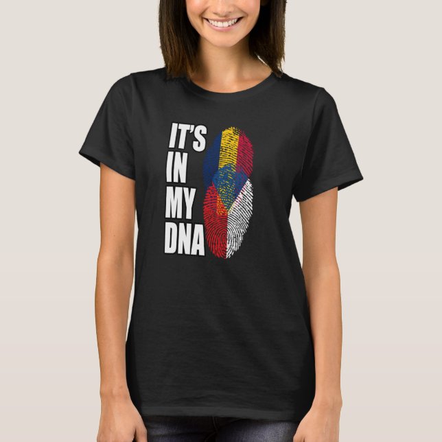 Camiseta Mistura de DNA do Chade e da República Tcheca Band (Frente)